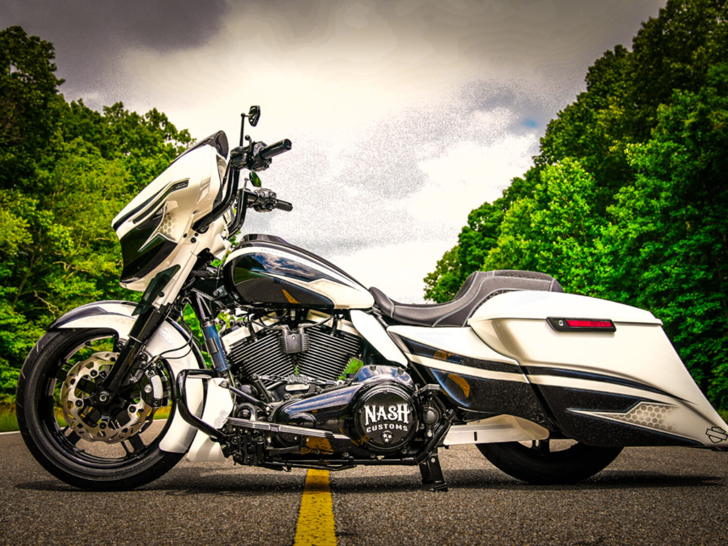 Nash Customs Black & White Street Glide-09