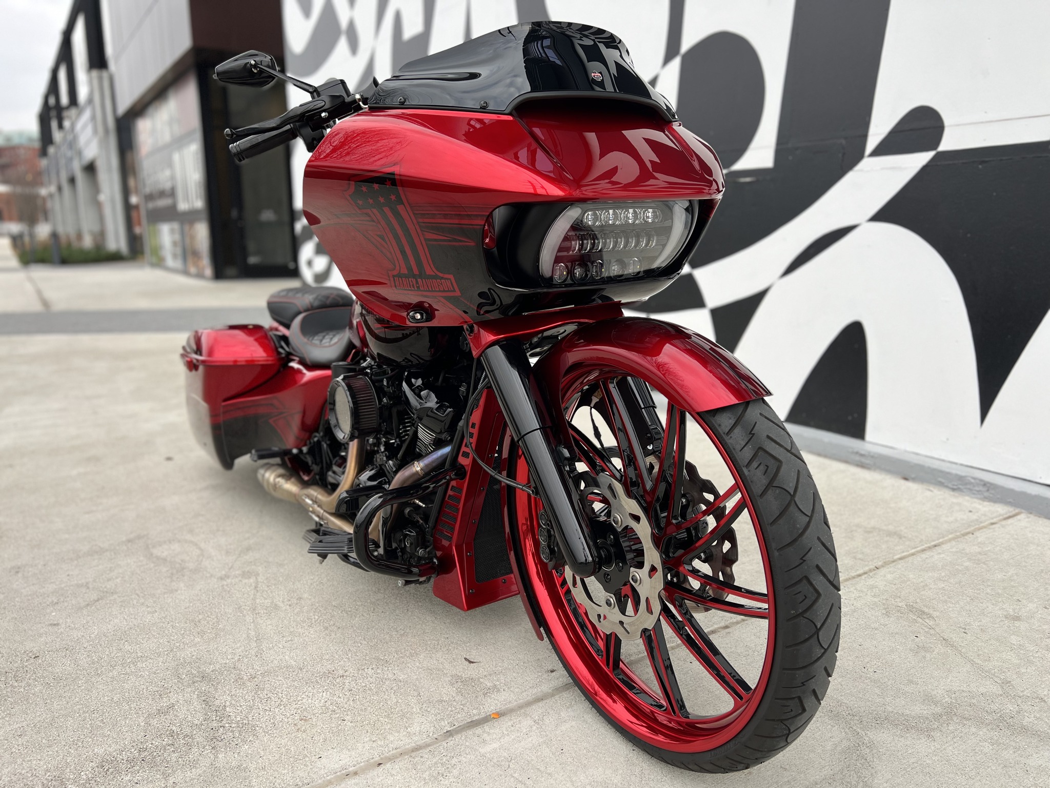2023 Nash Customs 26” Candy Apple Red Road Glide17